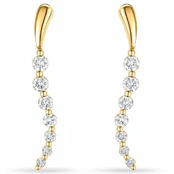 oorbellen in 14 karaat goud met lab grown diamant 