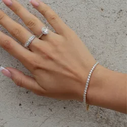 tennisarmband 5,36 ct in 14 karaat goud