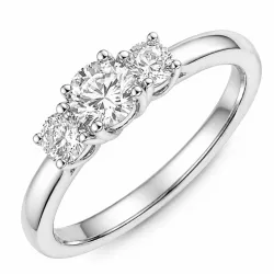 lab grown diamant ring in 14 karaat witgoud 0,30 ct 0,40 ct