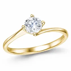 lab grown diamant solitaire ring in 14 karaat goud 0,50 ct