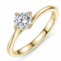 lab grown diamant solitaire ring in 14 karaat goud 0,50 ct
