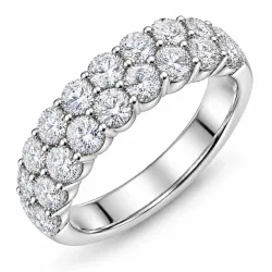 lab grown diamant ring in 14 karaat witgoud 2,5 ct