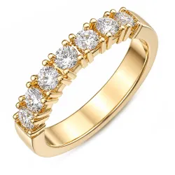 lab grown diamant mémoire ring in 14 karaat goud 0,70 ct