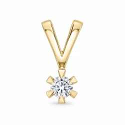 0,10 ct lab grown diamant hanger in 14 caraat goud 0,10 ct