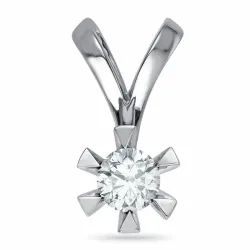lab grown diamant hanger in 14 caraat witgoud 0,50 ct