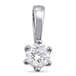 0,30 ct lab grown diamant solitaire hanger in 14 caraat witgoud 0,30 ct