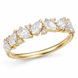 lab grown diamant ring in 14 karaat goud 0,94 ct 0,05 ct