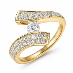 lab grown diamant ring in 14 karaat goud 0,26 ct 0,44 ct
