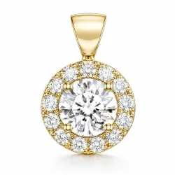 lab grown diamant hanger in 14 caraat goud 0,50 ct 0,23 ct