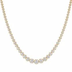 42 cm ketting met hanger in 14 karaat goud 5,76 ct