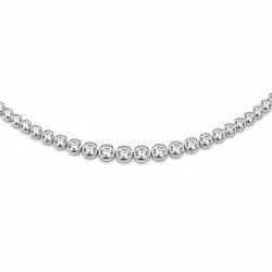 42 cm ketting met hanger in 14 karaat witgoud 5,76 ct
