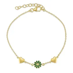 hart margriet armband in verguld sterlingzilver - Maggie