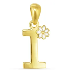 letter i hanger in verguld sterlingzilver