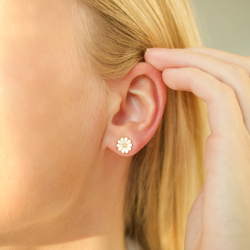 margriet oorbellen in verguld zilver - Maggie