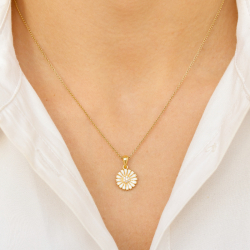 margriet zirkoon hanger in verguld sterlingzilver - Marie