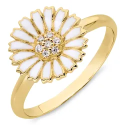 margriet zirkoon ring in verguld sterlingzilver - Marie