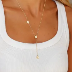 margriet Y-ketting in verguld sterlingzilver - Maggie