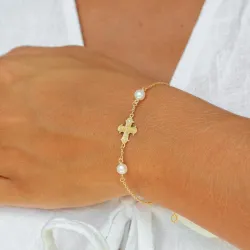 dagmarkruis lab grown diamant armband in verguld sterlingzilver