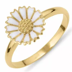 12 mm margriet ring in verguld sterlingzilver - Marie