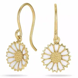 11 - 12 MM margriet oorbellen in verguld sterlingzilver - Marie