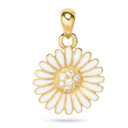14 mm margriet hanger in verguld sterlingzilver - Matilda