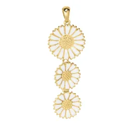 lang margriet hanger in verguld sterlingzilver - Marie