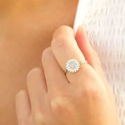 11 mm margriet zirkoon ring in zilver - Matilda