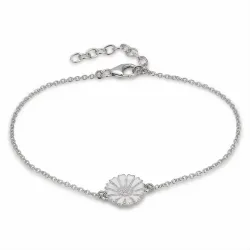 12 mm margriet ankerarmband in gerodineerd zilver - Marie
