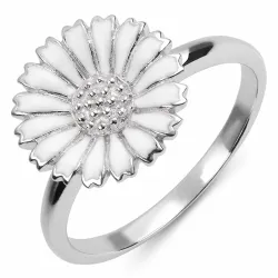 12 mm margriet ring in gerodineerd zilver