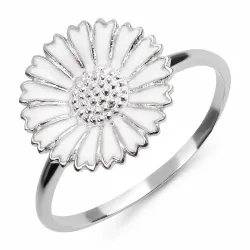 15 mm margriet ring in gerodineerd zilver