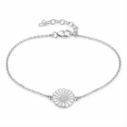 12 mm margriet ankerarmband in gerodineerd zilver met hanger in gerodineerd zilver - Marie