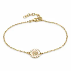 11 mm margriet zirkoon armband in verguld sterlingzilver met margriet hanger in verguld sterlingzilver - Matilda