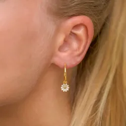 18 mm margriet creool in verguld zilver - Maggie