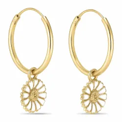 18 mm margriet creool in verguld zilver - Marie