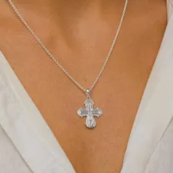 18,5 x 23,5 mm dagmarkruis hanger in zilver - Amoré