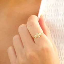 margriet ring in verguld sterlingzilver - Majse