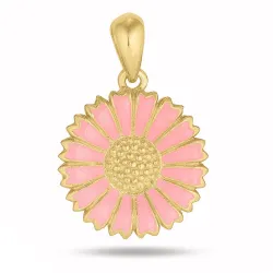 15 mm margriet pink hanger in verguld sterlingzilver - Marie