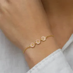 margriet roze armband in verguld sterlingzilver - Maggie
