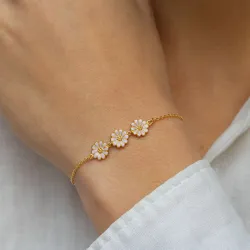 margriet paarse armband in verguld sterlingzilver - Maggie