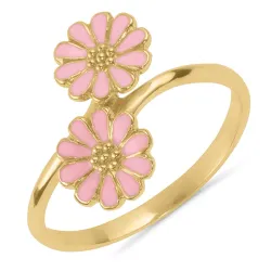 margriet roze ring in verguld sterlingzilver - Maggie