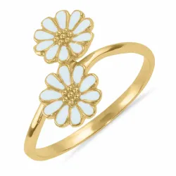 margriet blauwe ring in verguld sterlingzilver - Maggie