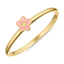 5 mm margriet roze ring in verguld sterlingzilver - Majse