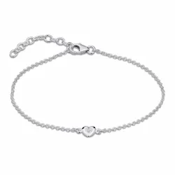 hart zirkoon armband in zilver