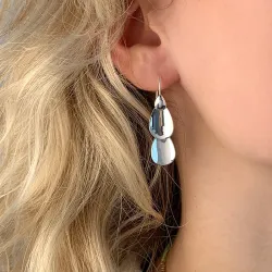 lange oorbellen in zilver