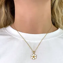 margriet hanger met ketting in verguld sterlingzilver - Magda