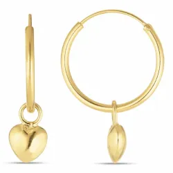 18 mm hart creool in verguld zilver - Amoré