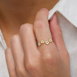 margriet ring in verguld sterlingzilver - Majse