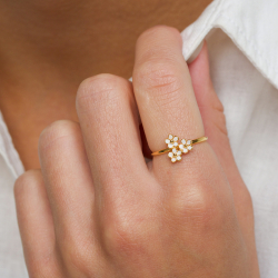margriet ring in verguld sterlingzilver - Majse