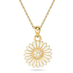 margriet zirkoon ketting met hanger in verguld sterlingzilver - Matilda