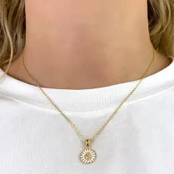 margriet zirkoon ketting met hanger in verguld sterlingzilver - Matilda